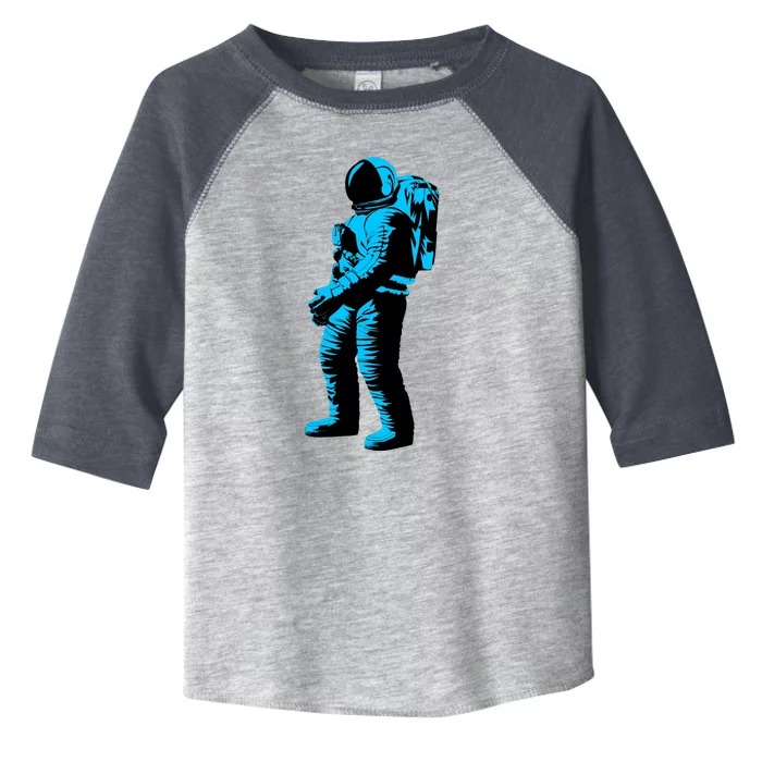 Blue Retro Space Astronaut Toddler Fine Jersey T-Shirt