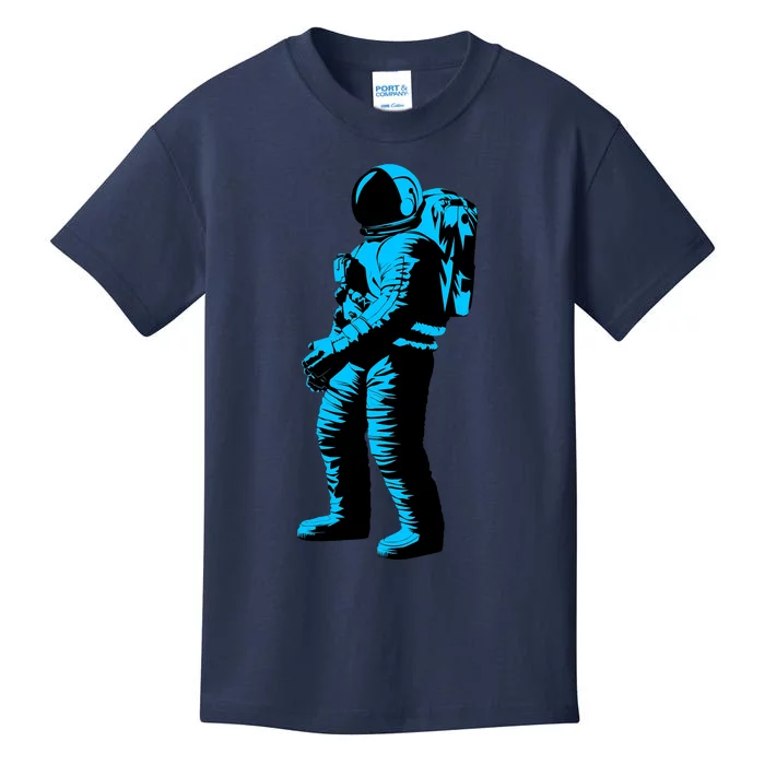 Blue Retro Space Astronaut Kids T-Shirt