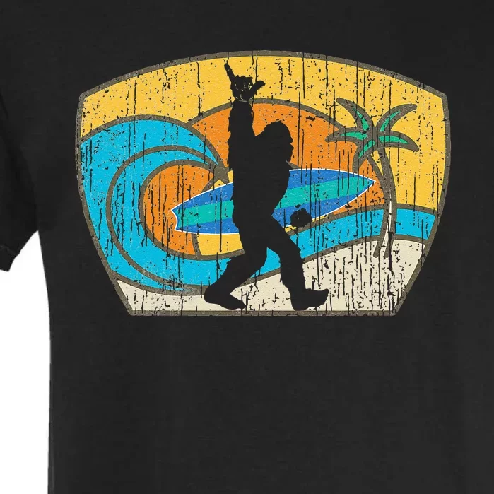 Bigfoot Retro Surfing Gift For Shaka Aloha Surfer Dude Garment-Dyed Heavyweight T-Shirt