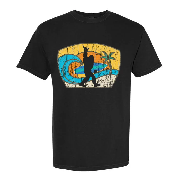 Bigfoot Retro Surfing Gift For Shaka Aloha Surfer Dude Garment-Dyed Heavyweight T-Shirt