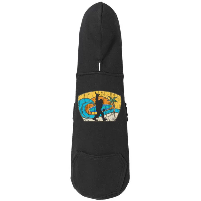 Bigfoot Retro Surfing Gift For Shaka Aloha Surfer Dude Doggie 3-End Fleece Hoodie