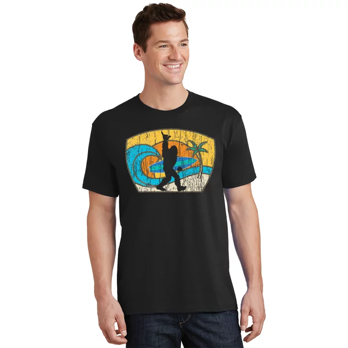 Bigfoot Retro Surfing Gift For Shaka Aloha Surfer Dude T-Shirt