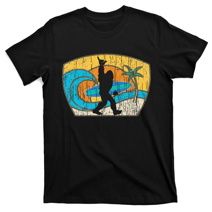 Bigfoot Retro Surfing Gift For Shaka Aloha Surfer Dude T-Shirt