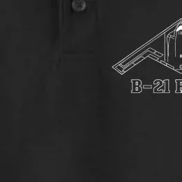 B21 Raider Stealth Bomber Aircraft / USA Airplane Aviation Dry Zone Grid Performance Polo