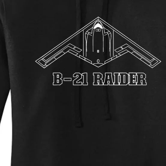 B21 Raider Stealth Bomber Aircraft / USA Airplane Aviation Women's Pullover Hoodie