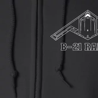 B21 Raider Stealth Bomber Aircraft / USA Airplane Aviation Full Zip Hoodie