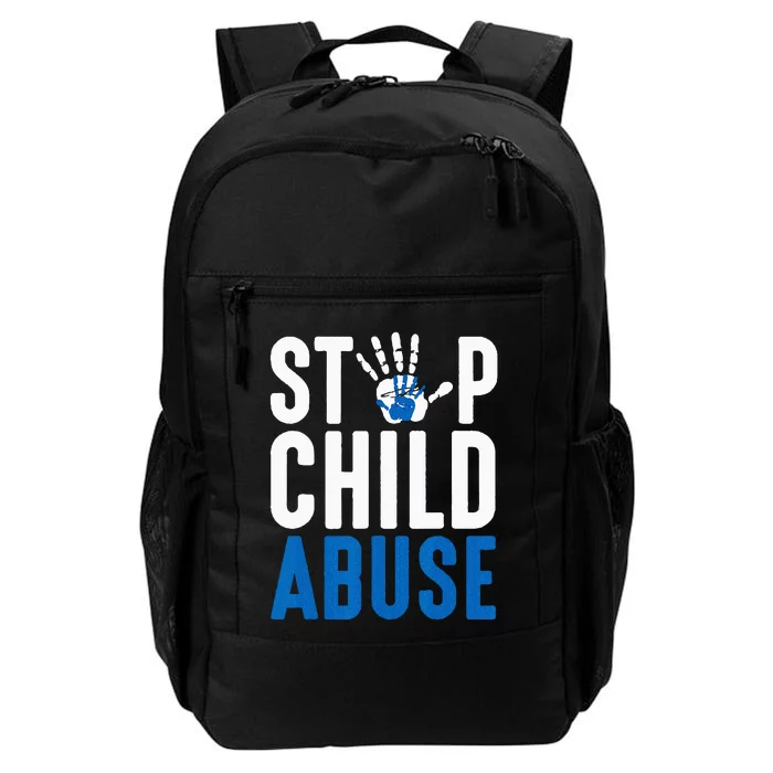 Blue Ribbon Stop Child Abuse Prevention Month Awareness Daily Commute Backpack