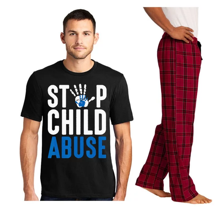 Blue Ribbon Stop Child Abuse Prevention Month Awareness Pajama Set