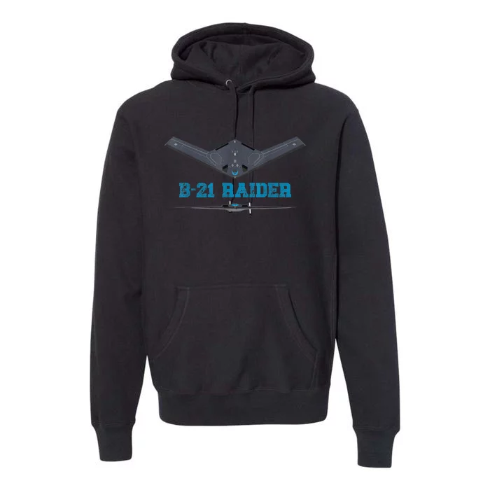 B21 Raider Stealth Bomber Aircraft; Usa Airplane Aviation Premium Hoodie