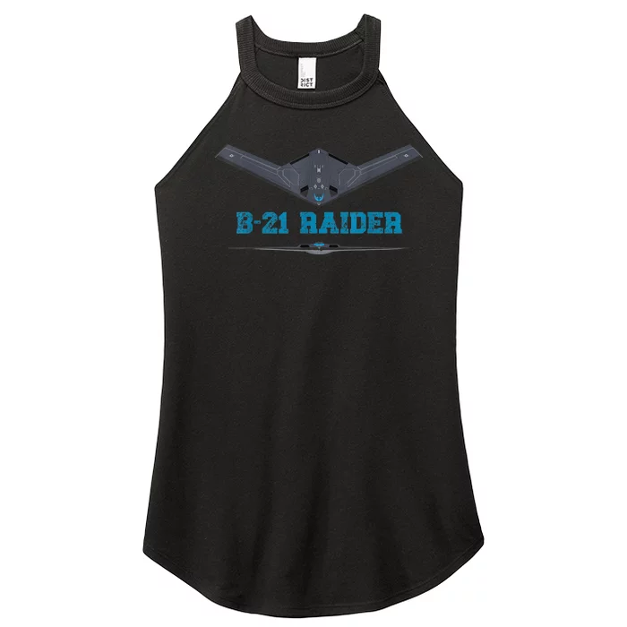 B21 Raider Stealth Bomber Aircraft; Usa Airplane Aviation Women’s Perfect Tri Rocker Tank