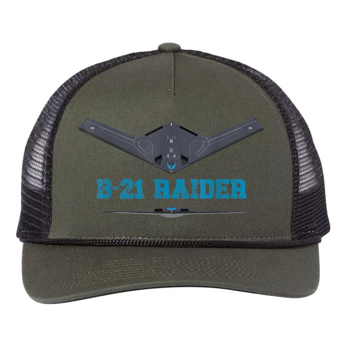 B21 Raider Stealth Bomber Aircraft; Usa Airplane Aviation Retro Rope Trucker Hat Cap