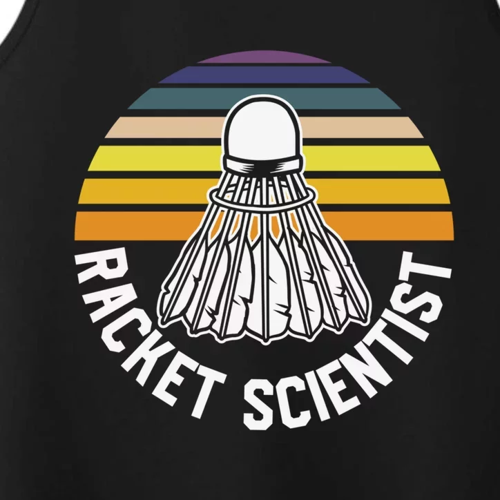 Badminton Racket Scientist Funny Badminton Gift Performance Tank