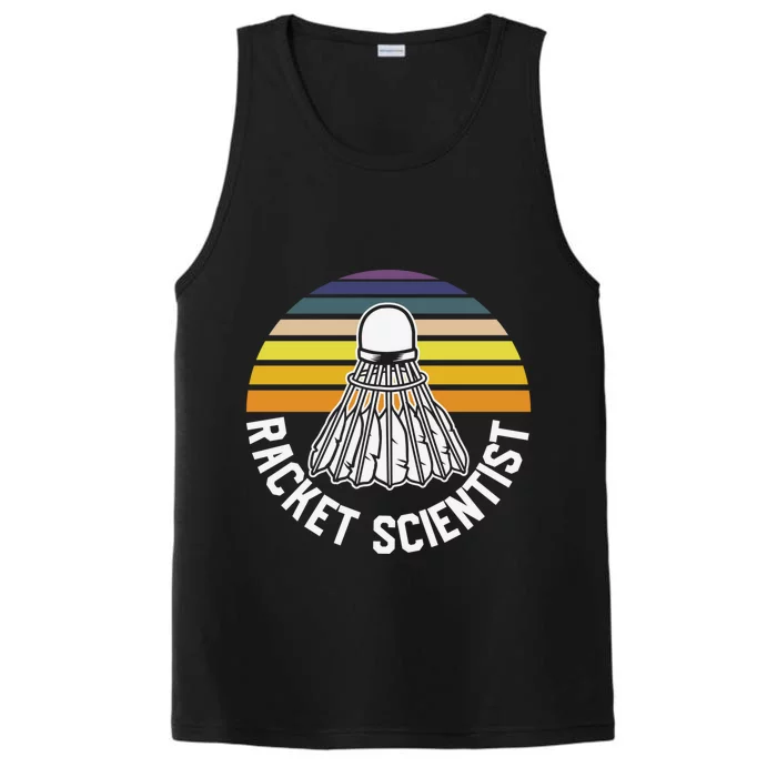 Badminton Racket Scientist Funny Badminton Gift Performance Tank