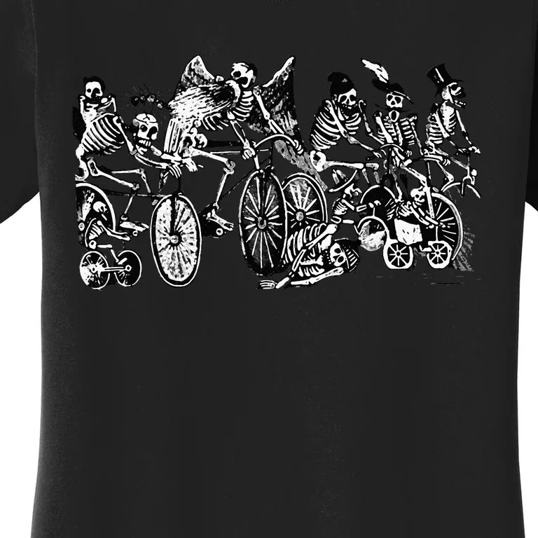 Bike Riding Skeletons Cycling For Bikers Women's T-Shirt