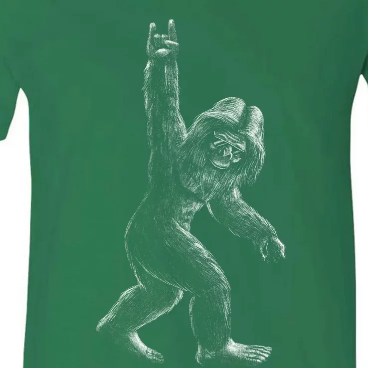 Bigfoot Rock Star V-Neck T-Shirt