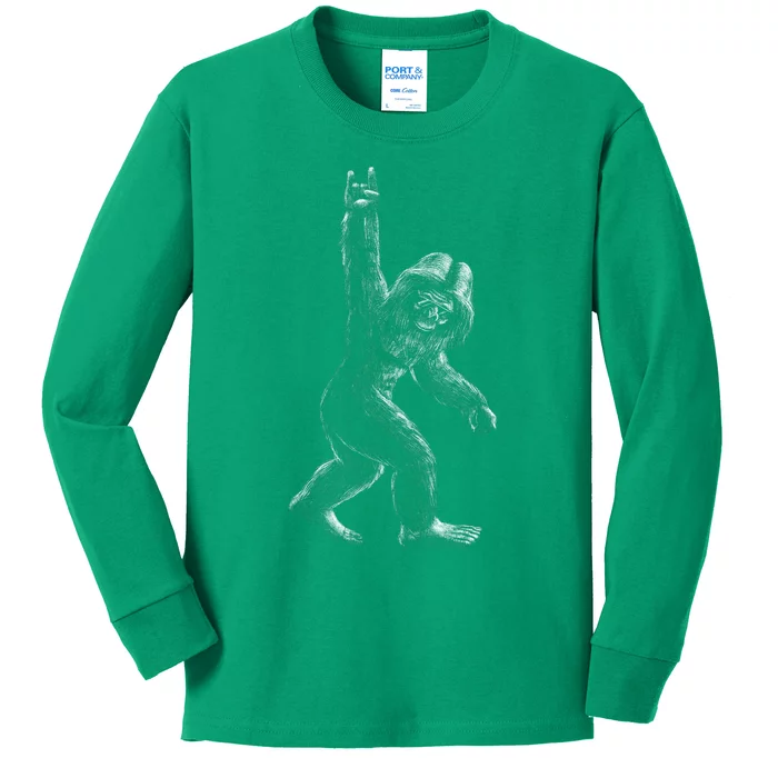 Bigfoot Rock Star Kids Long Sleeve Shirt