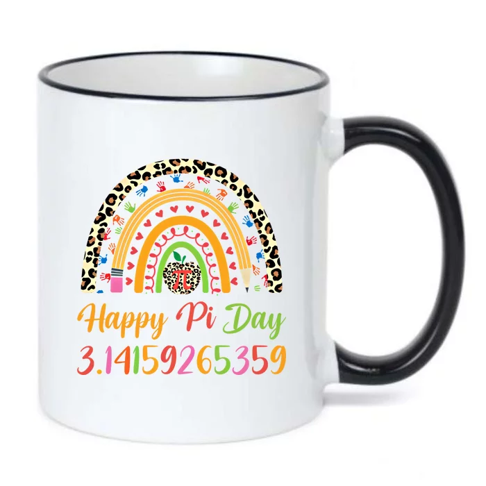 Boho Rainbow Spiral Pi Math Teacher 3 14 Happy Pi Day Great Gift Black Color Changing Mug