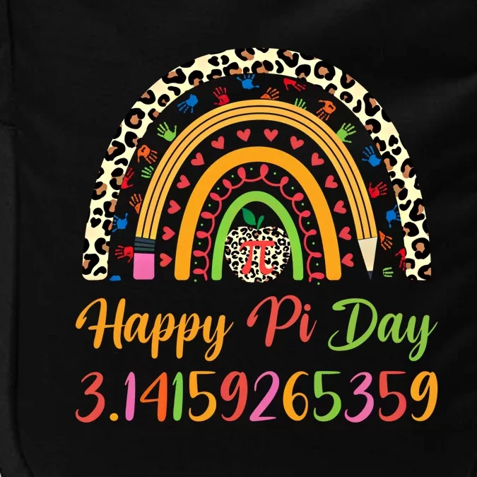 Boho Rainbow Spiral Pi Math Teacher 3 14 Happy Pi Day Great Gift Impact Tech Backpack