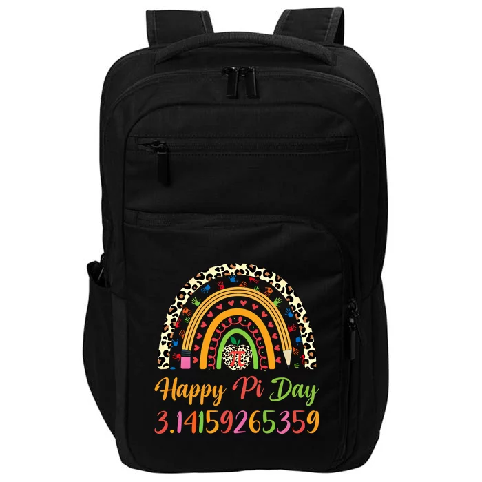 Boho Rainbow Spiral Pi Math Teacher 3 14 Happy Pi Day Great Gift Impact Tech Backpack