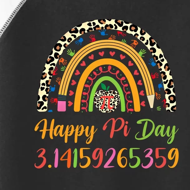 Boho Rainbow Spiral Pi Math Teacher 3 14 Happy Pi Day Great Gift Toddler Fine Jersey T-Shirt