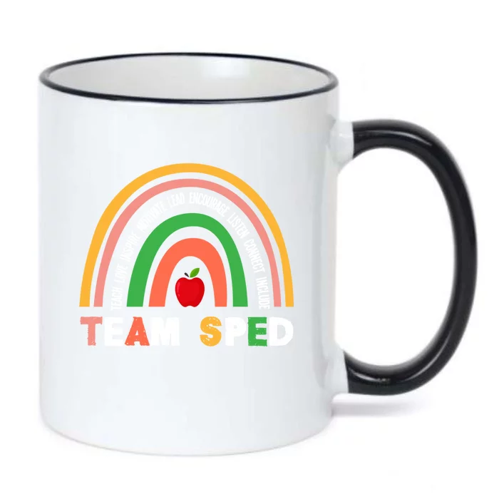 Boho Rainbow Special Needs Teacher Team Sped Great Gift Black Color Changing Mug