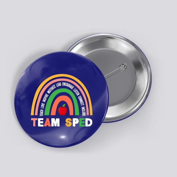 Boho Rainbow Special Needs Teacher Team Sped Great Gift Button