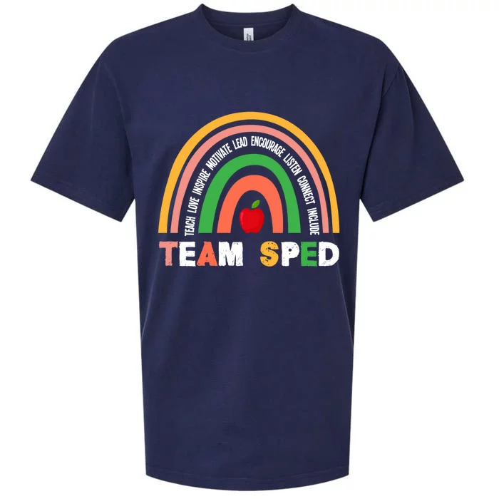 Boho Rainbow Special Needs Teacher Team Sped Great Gift Sueded Cloud Jersey T-Shirt