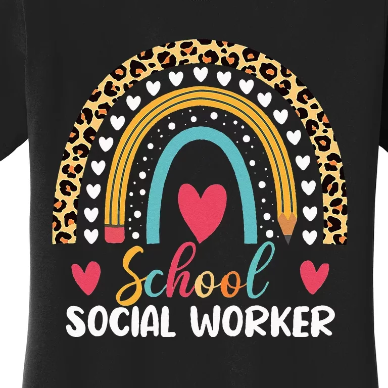 Boho Rainbow School School Social Worker Women's T-Shirt