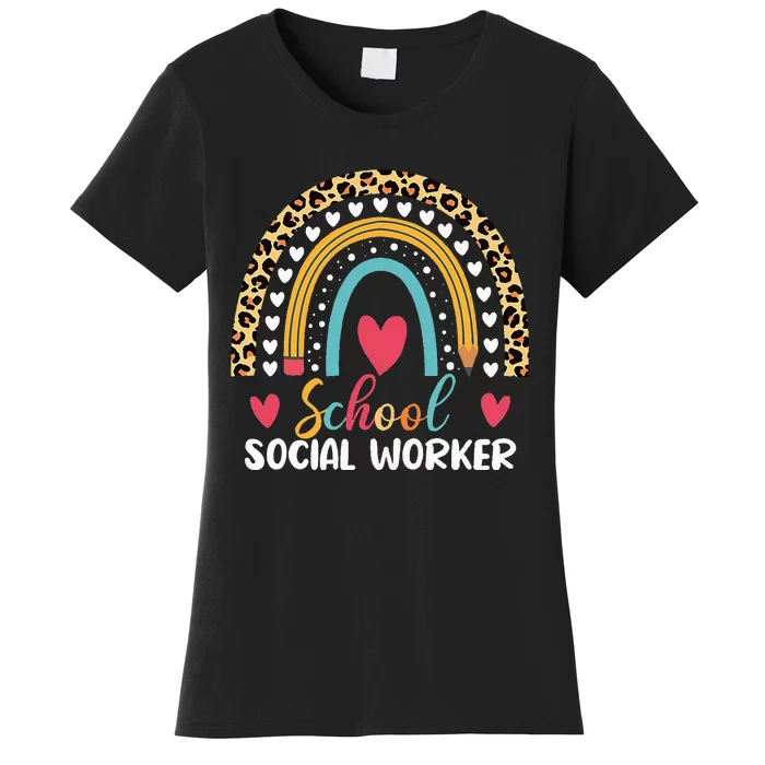 Boho Rainbow School School Social Worker Women's T-Shirt