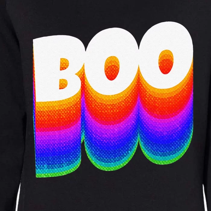 Boo Rainbow Style Spooky Funny Halloween Costume Womens California Wash Sweatshirt