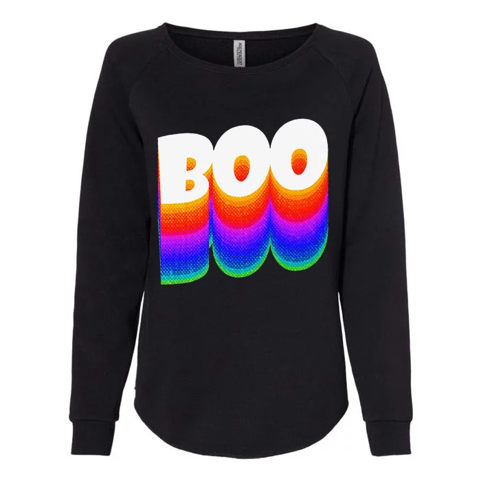 Boo Rainbow Style Spooky Funny Halloween Costume Womens California Wash Sweatshirt