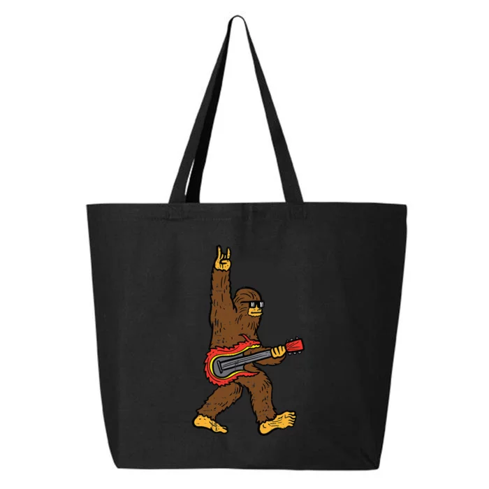 Bigfoot Rocker Sasquatch Guitar Rock'n'Roll 25L Jumbo Tote