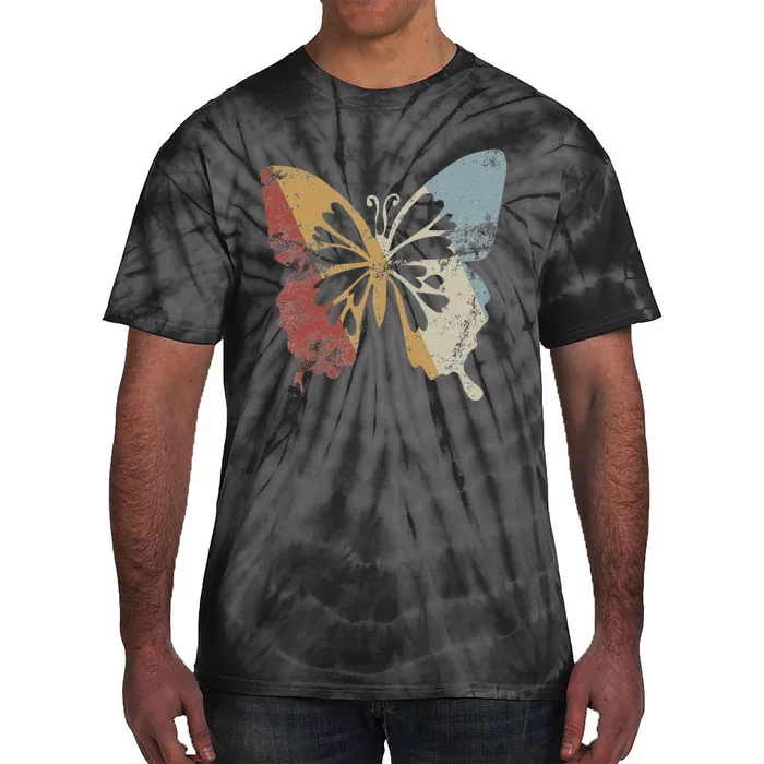 Butterfly Retro Style Vintage Tie-Dye T-Shirt