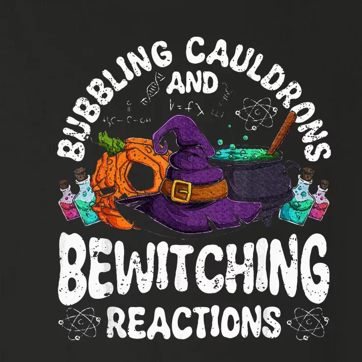 Bewitching Reactions Spooky Halloween Chemistry Teacher Toddler Long Sleeve Shirt