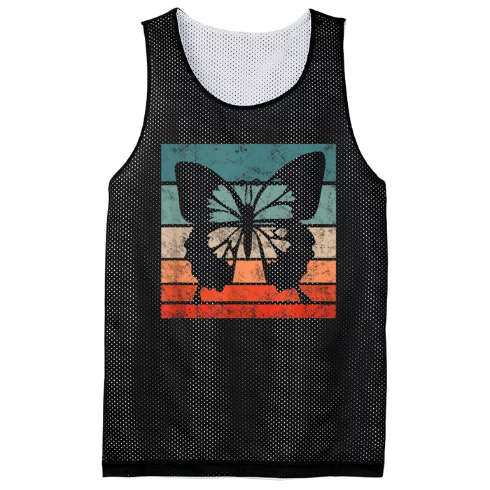 Butterfly Retro Style Vintage Mesh Reversible Basketball Jersey Tank