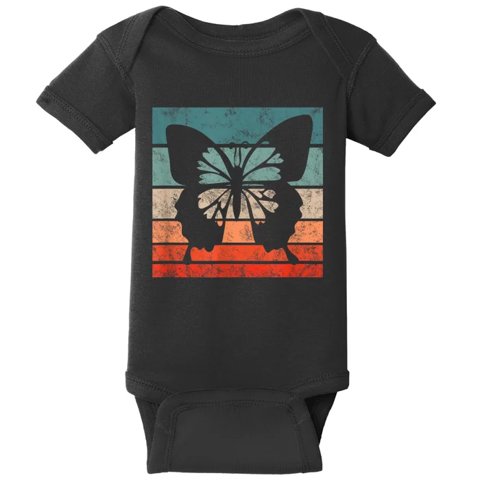 Butterfly Retro Style Vintage Baby Bodysuit