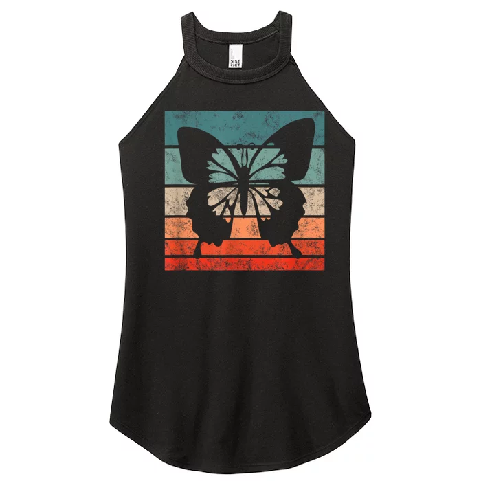 Butterfly Retro Style Vintage Women’s Perfect Tri Rocker Tank