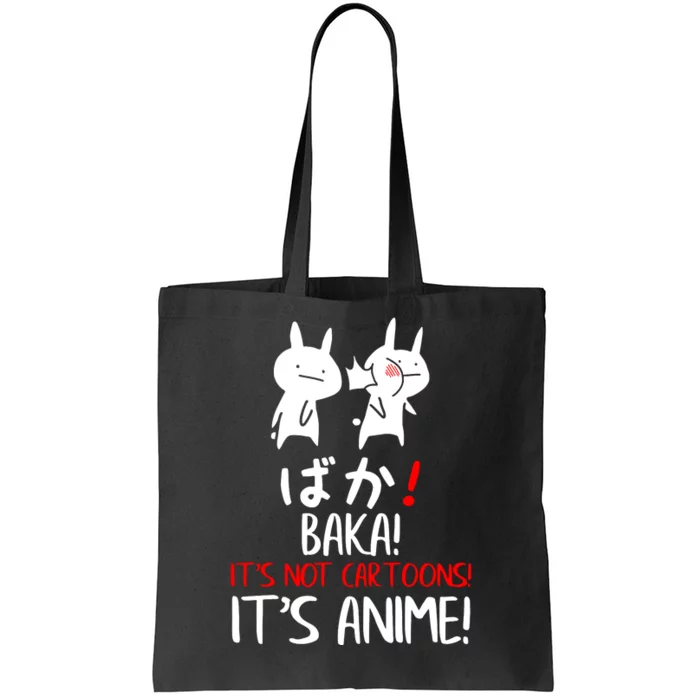 Baka Rabbit Slap Japanese Manga Is Anime Not Cartoons Tote Bag