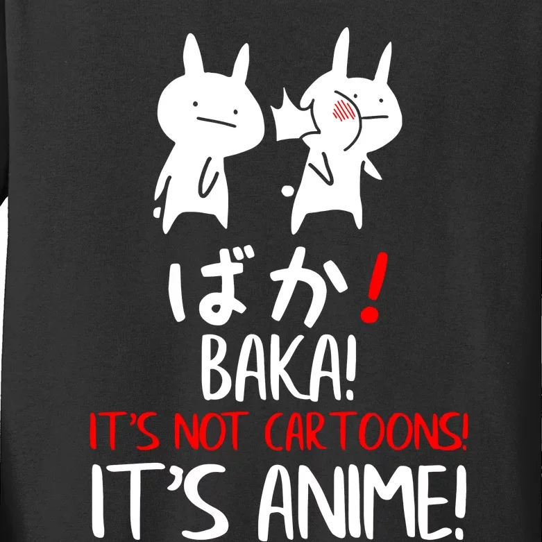 Baka Rabbit Slap Japanese Manga Is Anime Not Cartoons Kids Long Sleeve Shirt