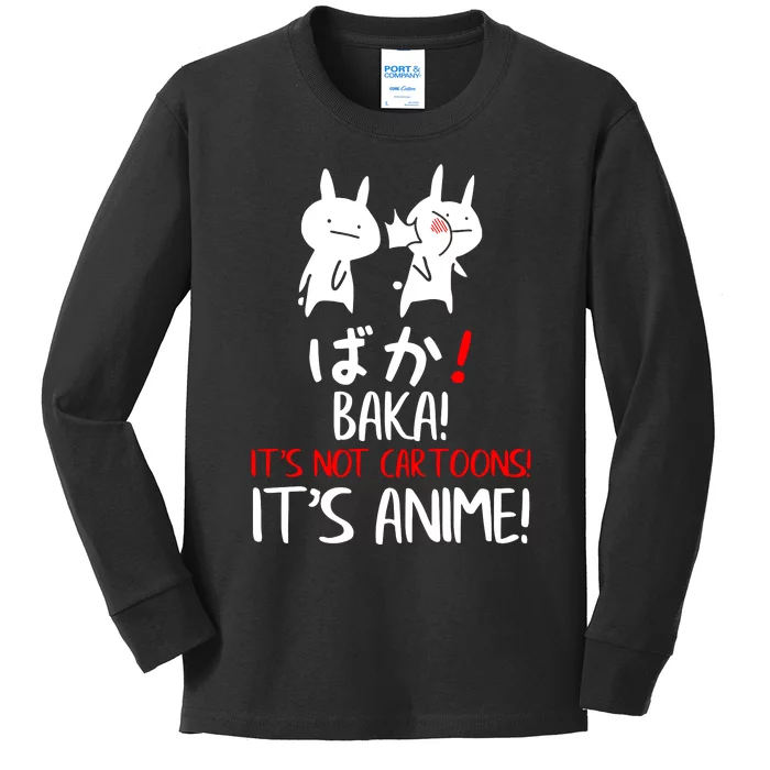 Baka Rabbit Slap Japanese Manga Is Anime Not Cartoons Kids Long Sleeve Shirt