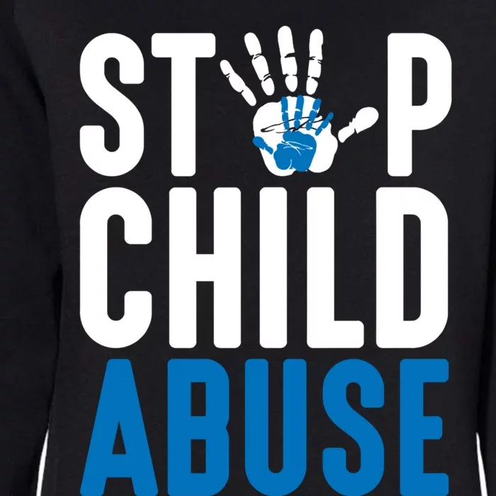 Blue Ribbon Stop Abuse Prevention Month Awareness Great Gift Womens California Wash Sweatshirt