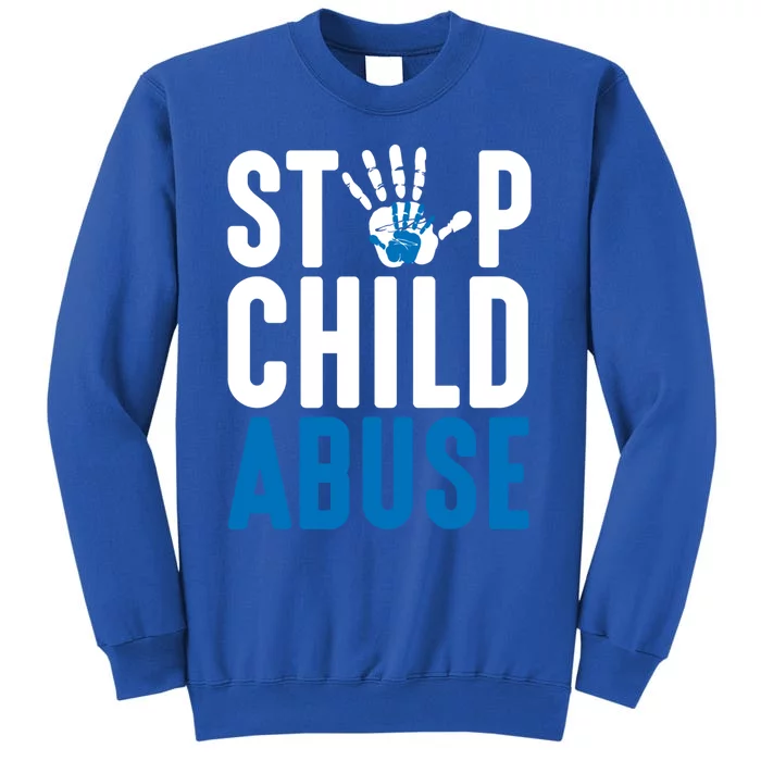 Blue Ribbon Stop Abuse Prevention Month Awareness Great Gift Sweatshirt