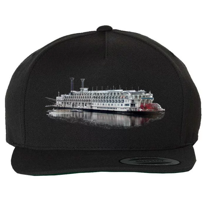 Beautiful Riverboat Scene River Cruise Gift Wool Snapback Cap