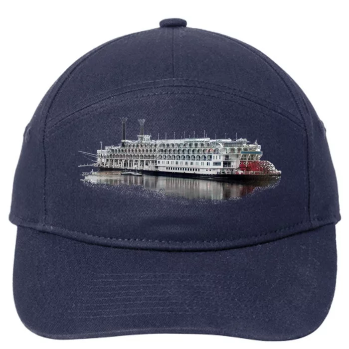 Beautiful Riverboat Scene River Cruise Gift 7-Panel Snapback Hat