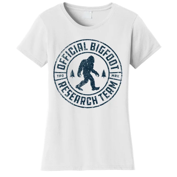 Bigfoot Research Team Retro Vintage Sasquatch Women's T-Shirt