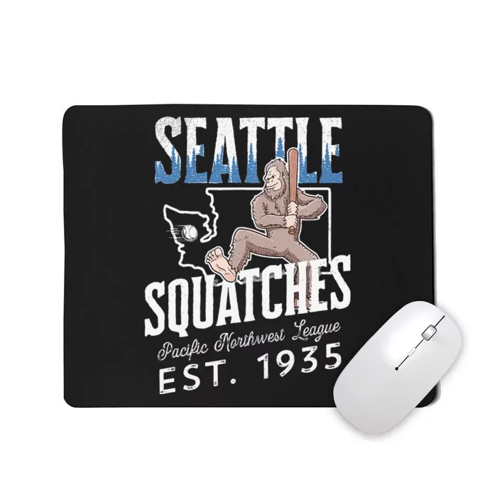 Bigfoot Research Team Retro baseball Sasquatch Mousepad