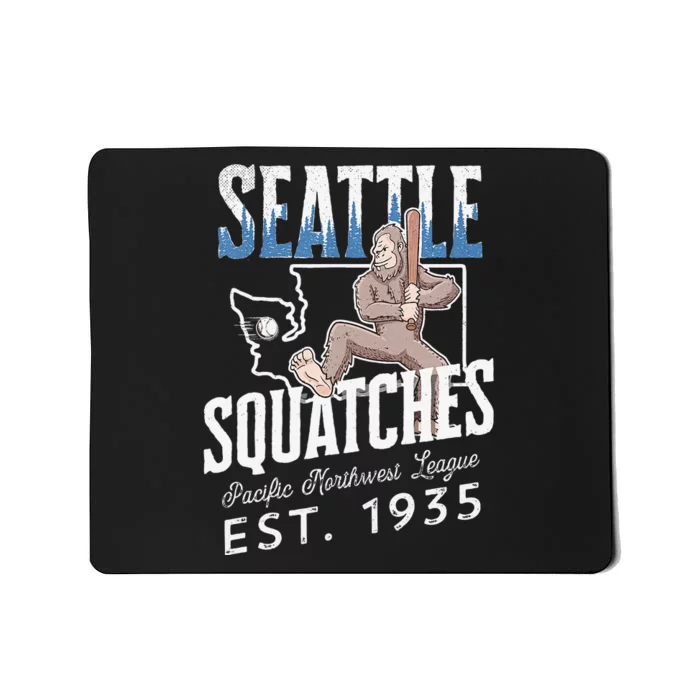 Bigfoot Research Team Retro baseball Sasquatch Mousepad