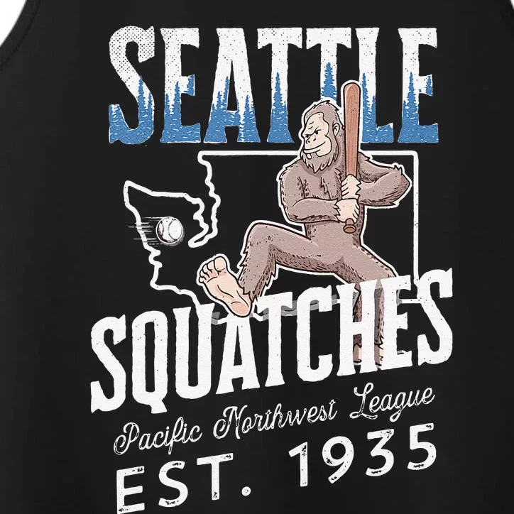 Bigfoot Research Team Retro baseball Sasquatch Performance Tank