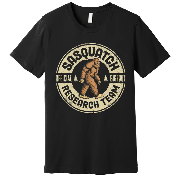 Bigfoot Research Team Retro Vintage Sasquatch Men Women Premium T-Shirt