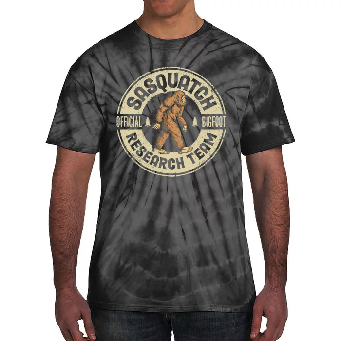 Bigfoot Research Team Retro Vintage Sasquatch Men Women Tie-Dye T-Shirt